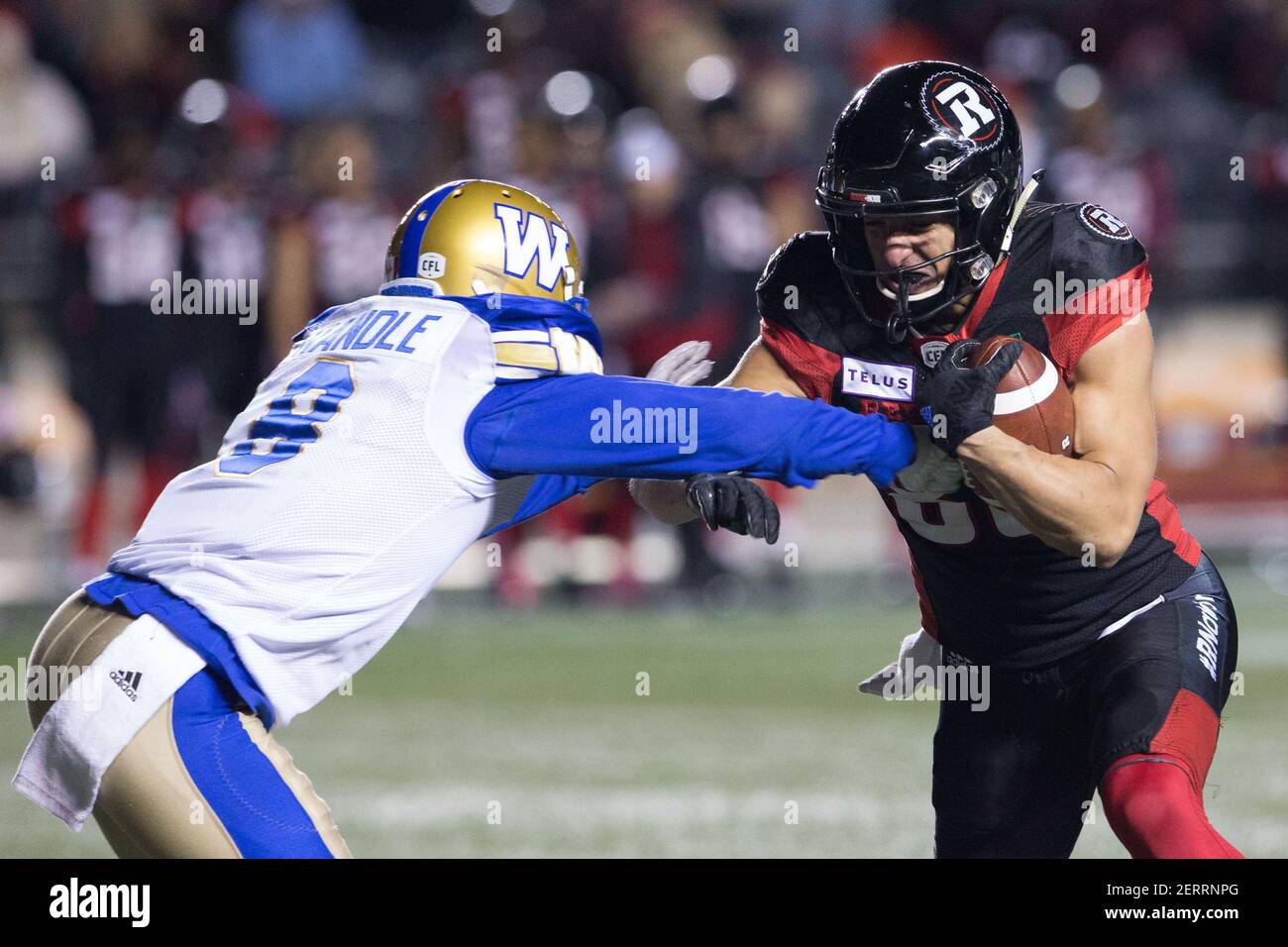 October 05, 2018: Ottawa Redblacks Brad Sinopoli (88) runs after a ...