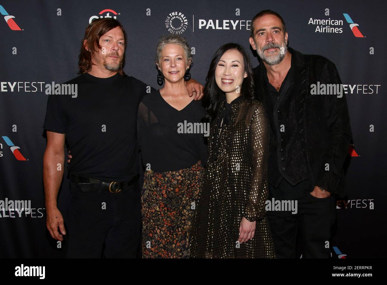 Norman Reedus, Melissa McBride, Angela Kang and Jeffrey Dean Morgan attend  The Walking Dead at Paley Fest New York 2018 at the Paley Center for Media  in New York, NY on October