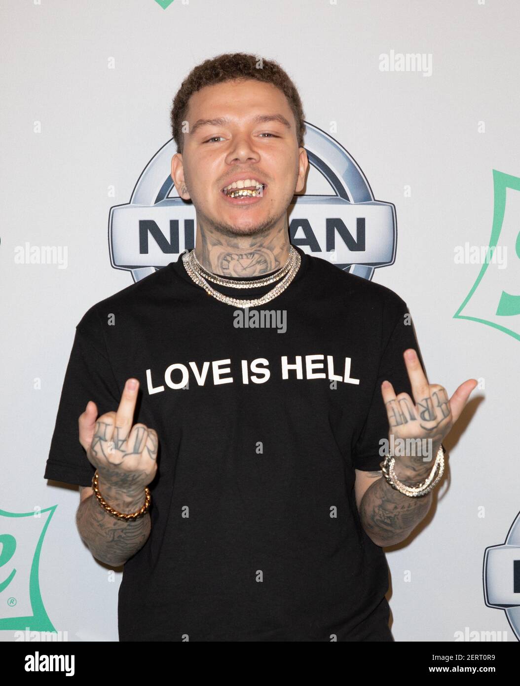 MIAMI BEACH, FL - OCTOBER 06: Rapper Phora arrives at the BET Hip Hop  Awards 2018 at