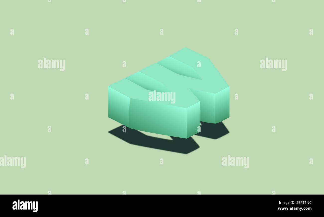 3d isometric capital W letter font. Letters, numbers and symbols. Three ...