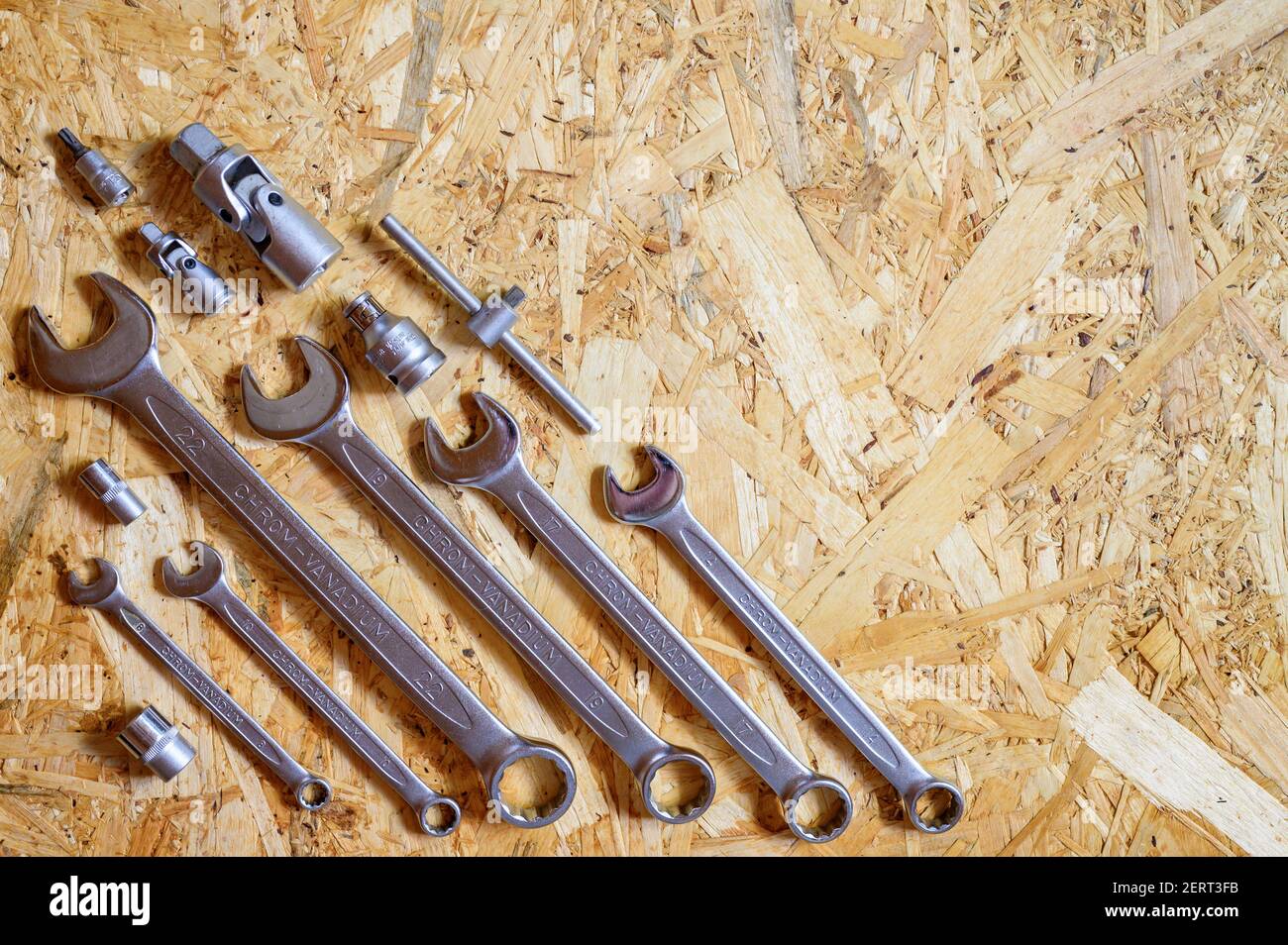 set of various repair hand tools or auto mechanic's tools. repair tool ...