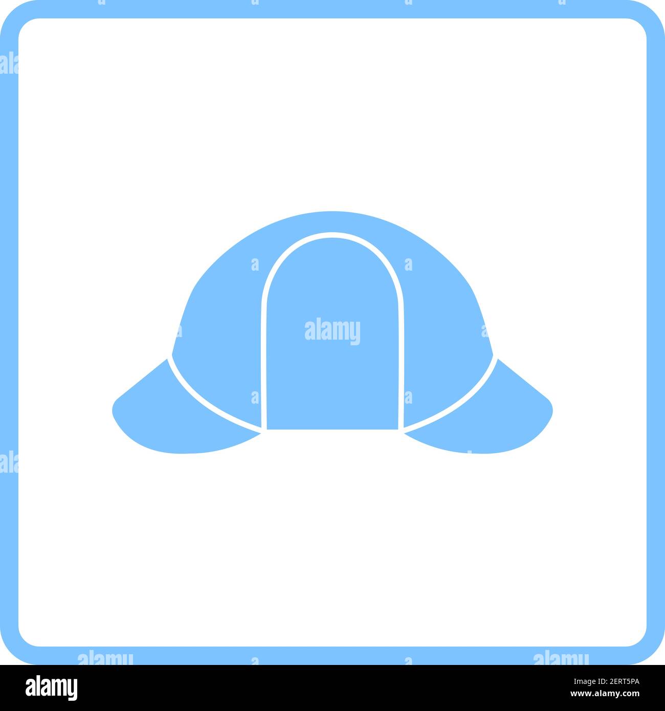 Sherlock Hat Icon. Blue Frame Design. Vector Illustration. Stock Vector