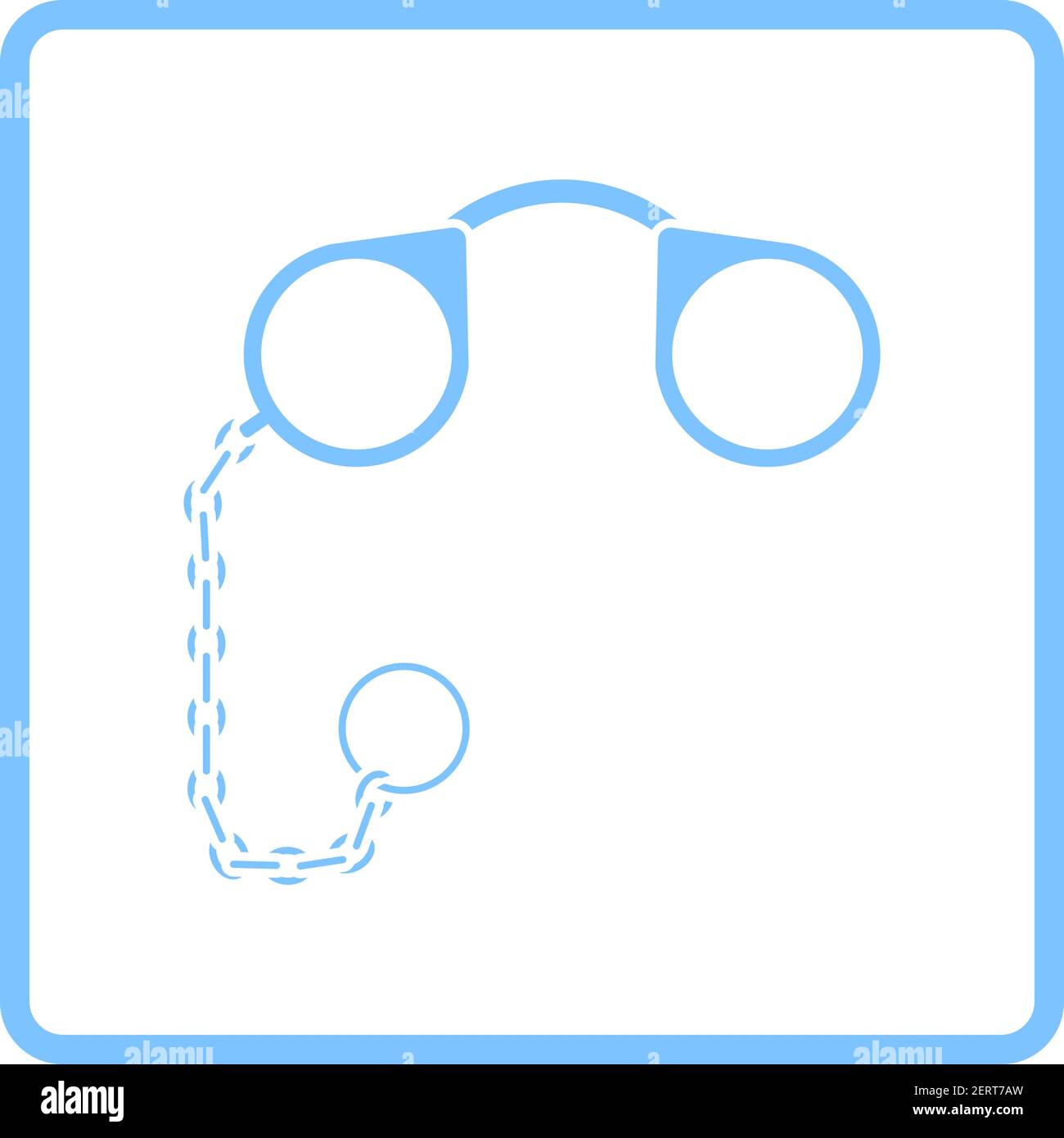 Pince-Nez Icon. Blue Frame Design. Vector Illustration. Stock Vector
