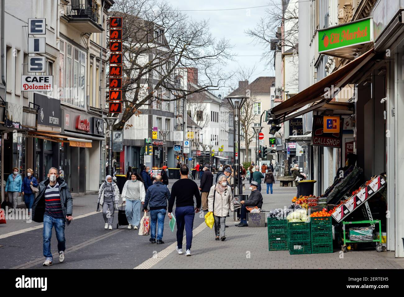 Krefeld, North RhineWestphalia, Germany Krefeld city center in times