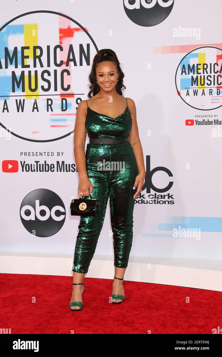 Nia Sioux at the 2018 American Music Awards at the Microsoft Theater on  October 9, 2018 in Los Angeles, CA. (Photo by Katrina Jordan/Sipa USA Stock  Photo - Alamy