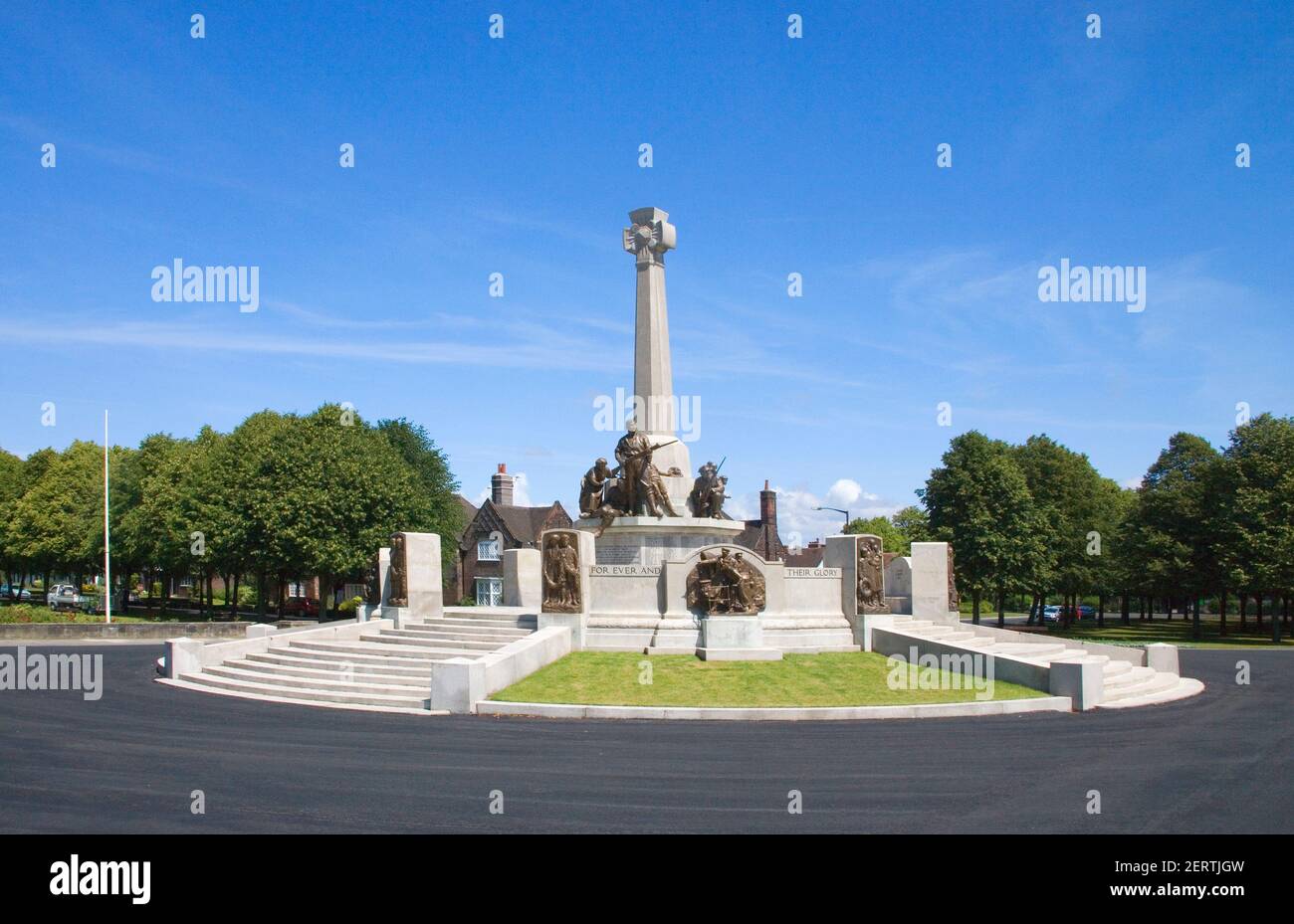 war memorial at port sunlight on the wirral Stock Photo