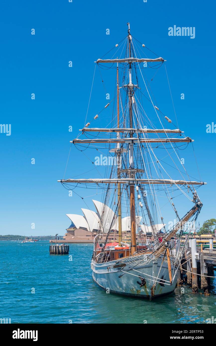 The Danish built tall ship Soren Larsen and the Danish designed Sydney
