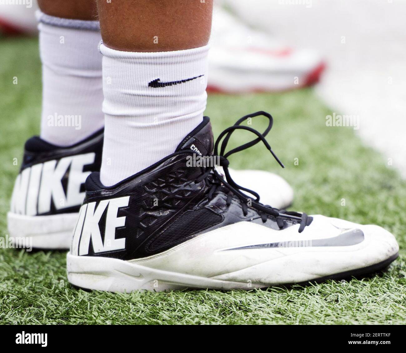 October 13, 2018: Nike shoes at the NCAA football game between the  Minnesota Golden Gophers & Ohio State Buckeyes at Ohio Stadium in Columbus,  Ohio. Brent Clark/Cal Sport Media/Sipa USA(Credit Image: &copy;
