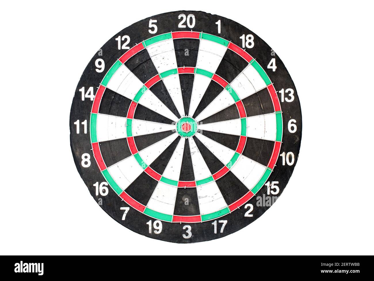 Target for darts on a white isolated background Stock Photo