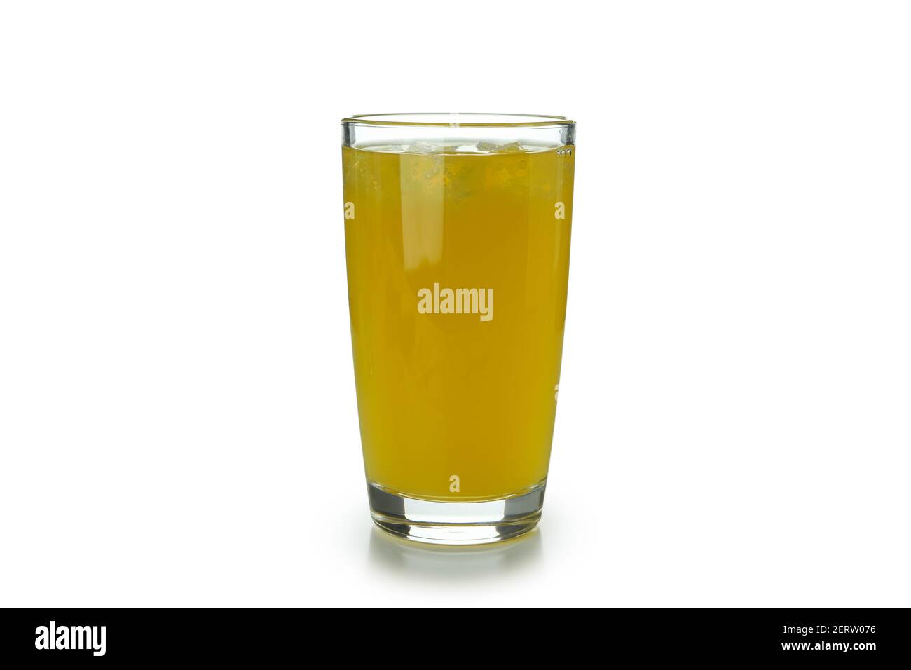 Glass of orange soda isolated on white background Stock Photo - Alamy