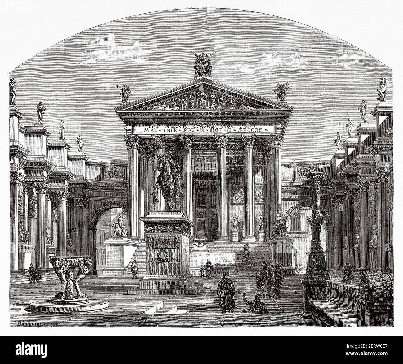 Italy rome forum nerva temple Cut Out Stock Images & Pictures - Alamy