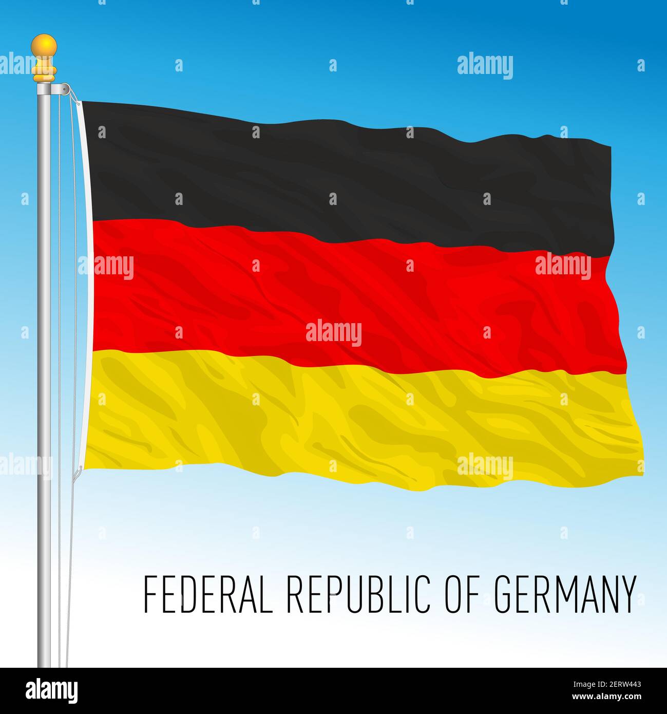 Federal Republic of Germany official national flag, European Union, vector  illustration Stock Vector Image & Art - Alamy