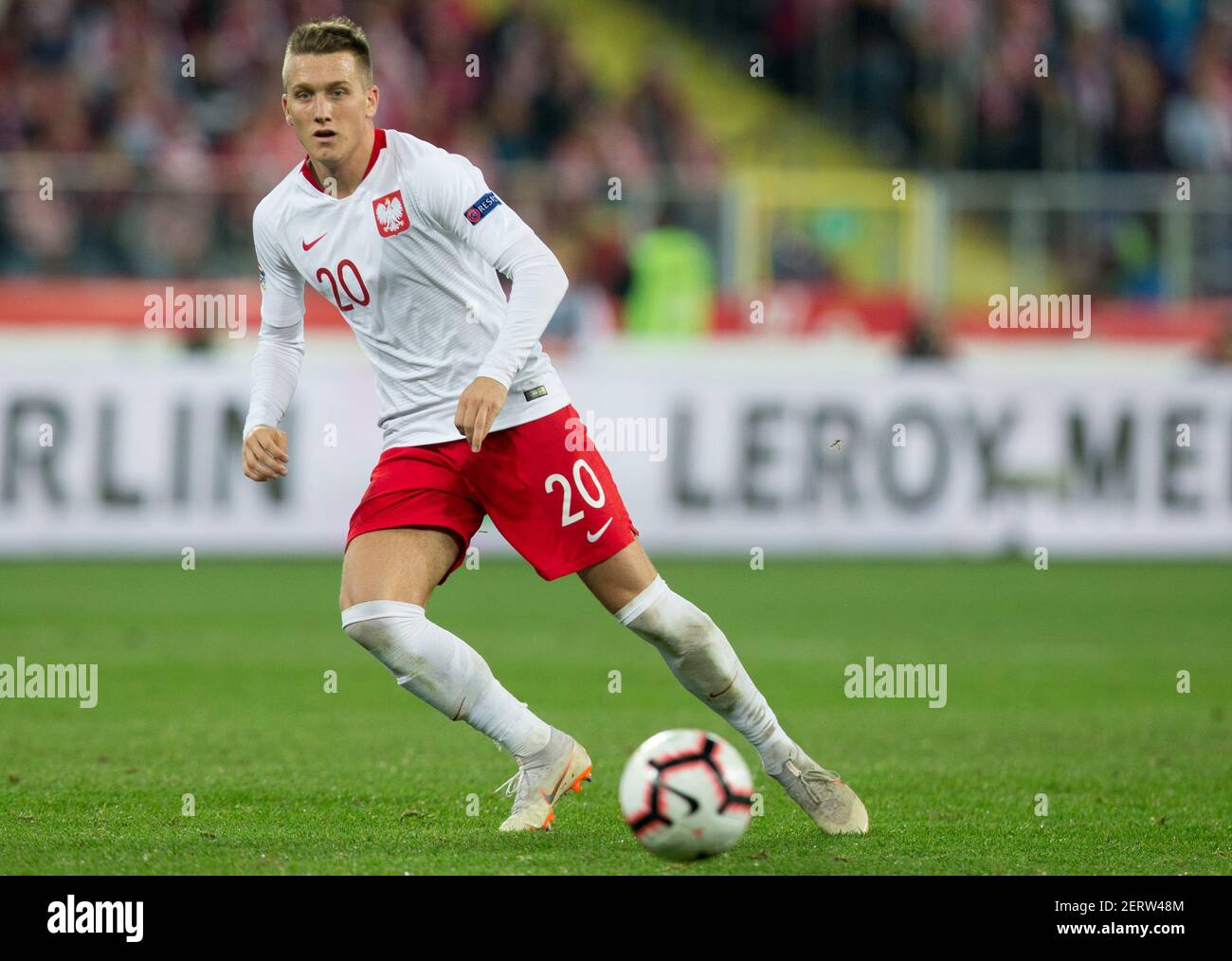 14.10.2018, Chorzow, pilka nozna, Liga Narodow, Polska - Wlochy N/z Piotr  Zielinski (POL), fot. Tomasz Jastrzebowski / Foto Olimpik ----- 14.10.2018,  Chorzow, football, UEFA Nations League, Poland - Italy In the picture: