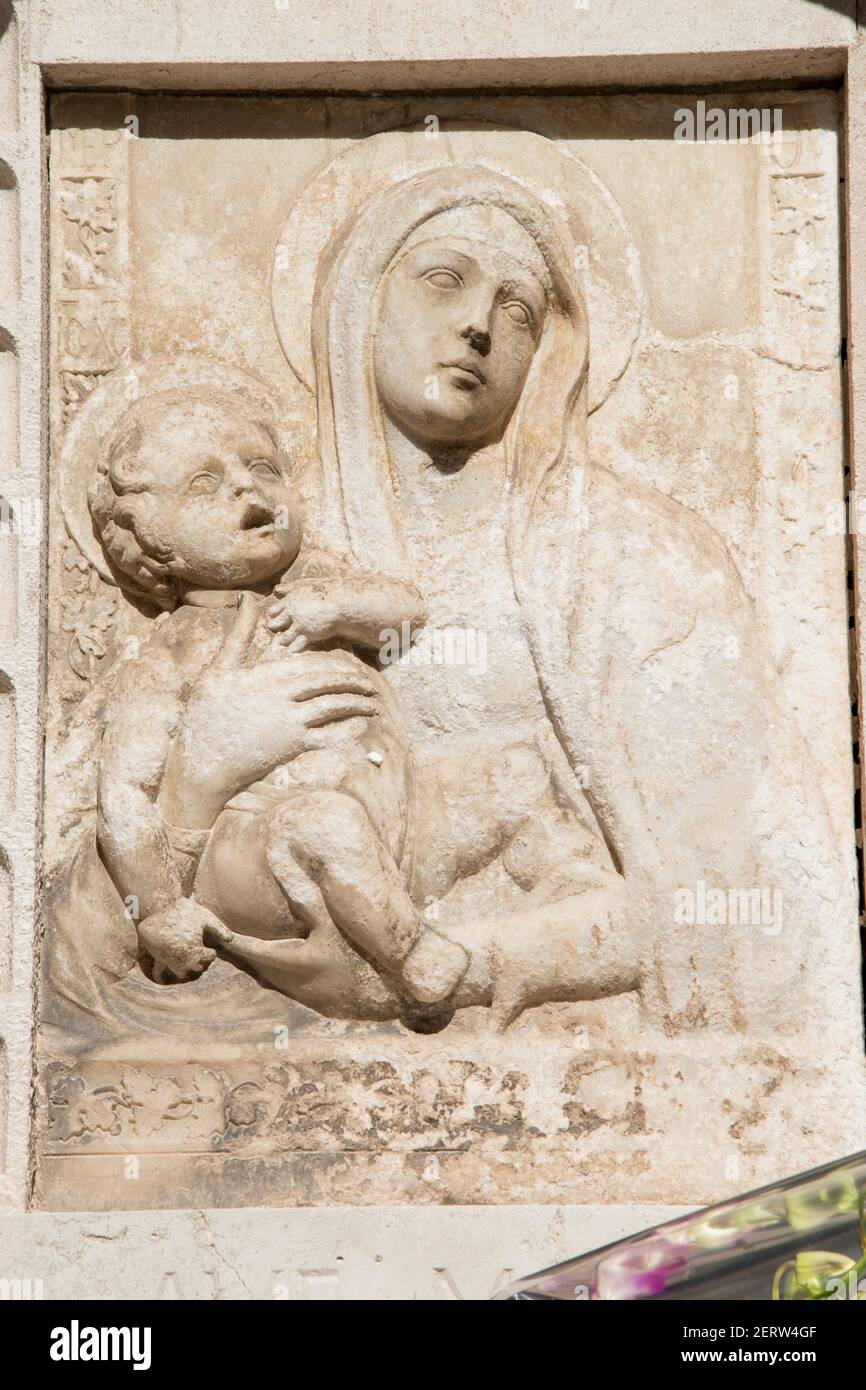 Sculpture in the streets of the city of Venice, Italy, Europe. Stock Photo