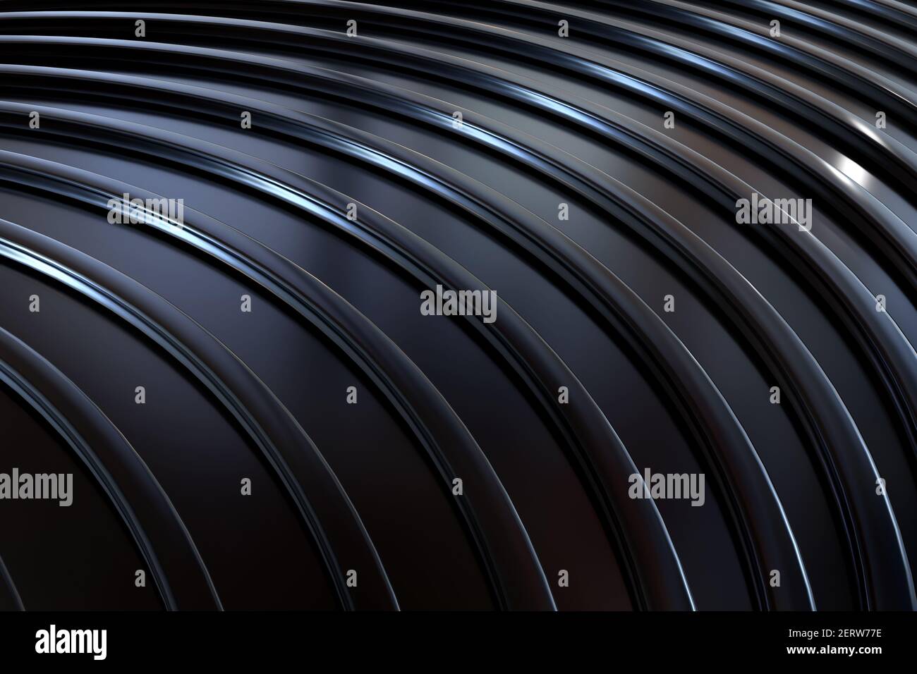 3d rendering of an abstract 3d composition with some black curves Stock ...