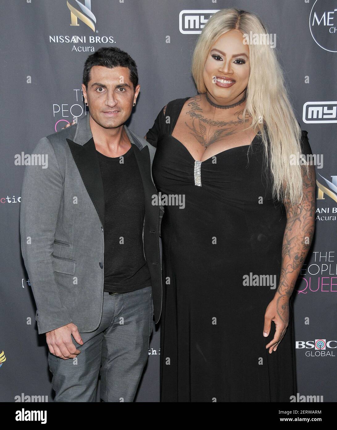 (L-R) Vic Gerami and Ashlee Marie Preston at the ABS-CBN and Thigh High