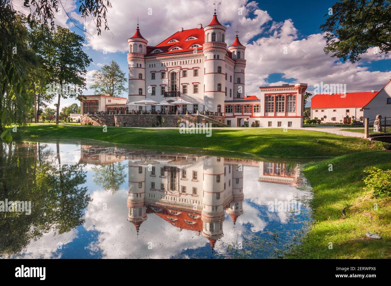 Wojanów Palace, hotel, Valley of Palaces and Gardens, near Jelenia Góra,  Lower Silesia, Poland Stock Photo - Alamy