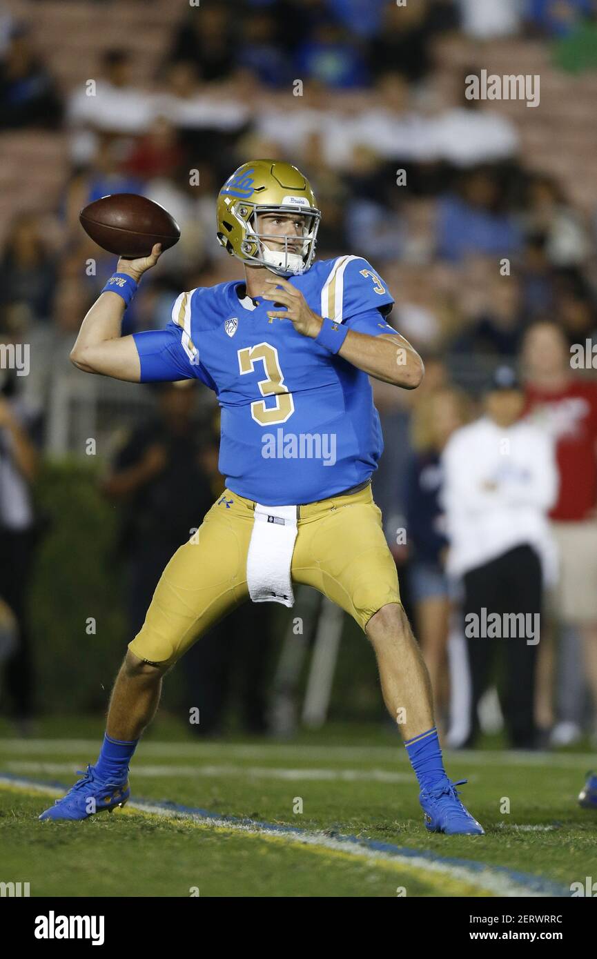 October 20, 2018 UCLA Bruins quarterback Wilton Speight 3 throws the