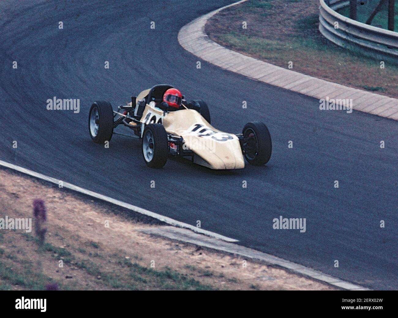 An open-wheel single-seater Formula Vee racing car at the Nurburgring race track in the 1970s, Eifel, Germany Stock Photo