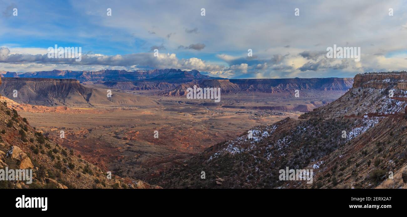 Panorama aus der Wüste in Arizona im Winter Stock Photo