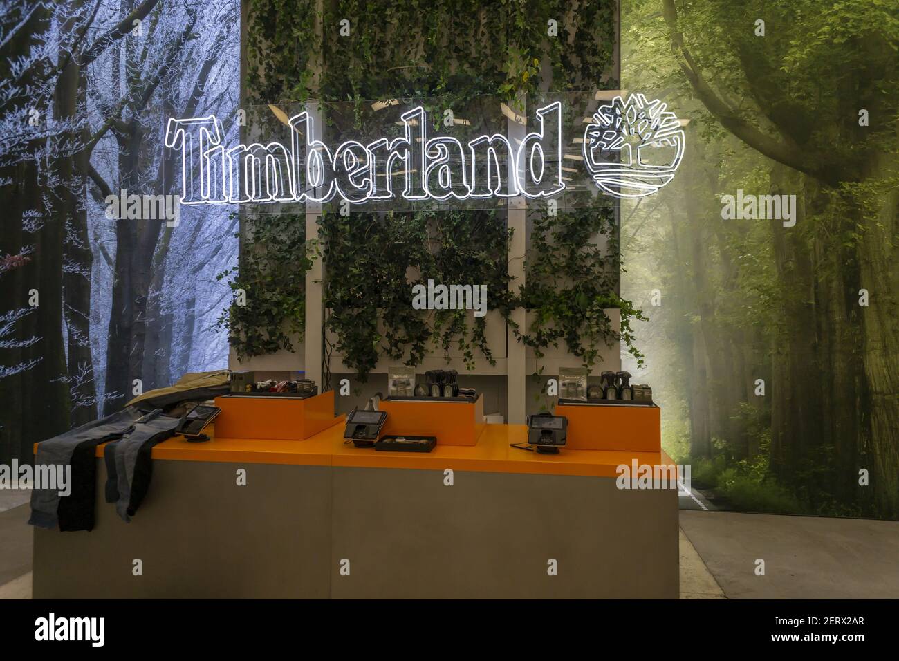 The brand new Timberland flagship retail store on Fifth Avenue in New