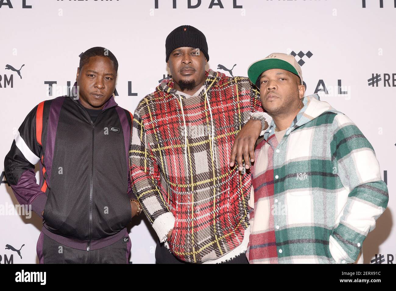 (L-R) Jadakiss, Sheek Louch and Styles P of The LOX attend the 4th ...