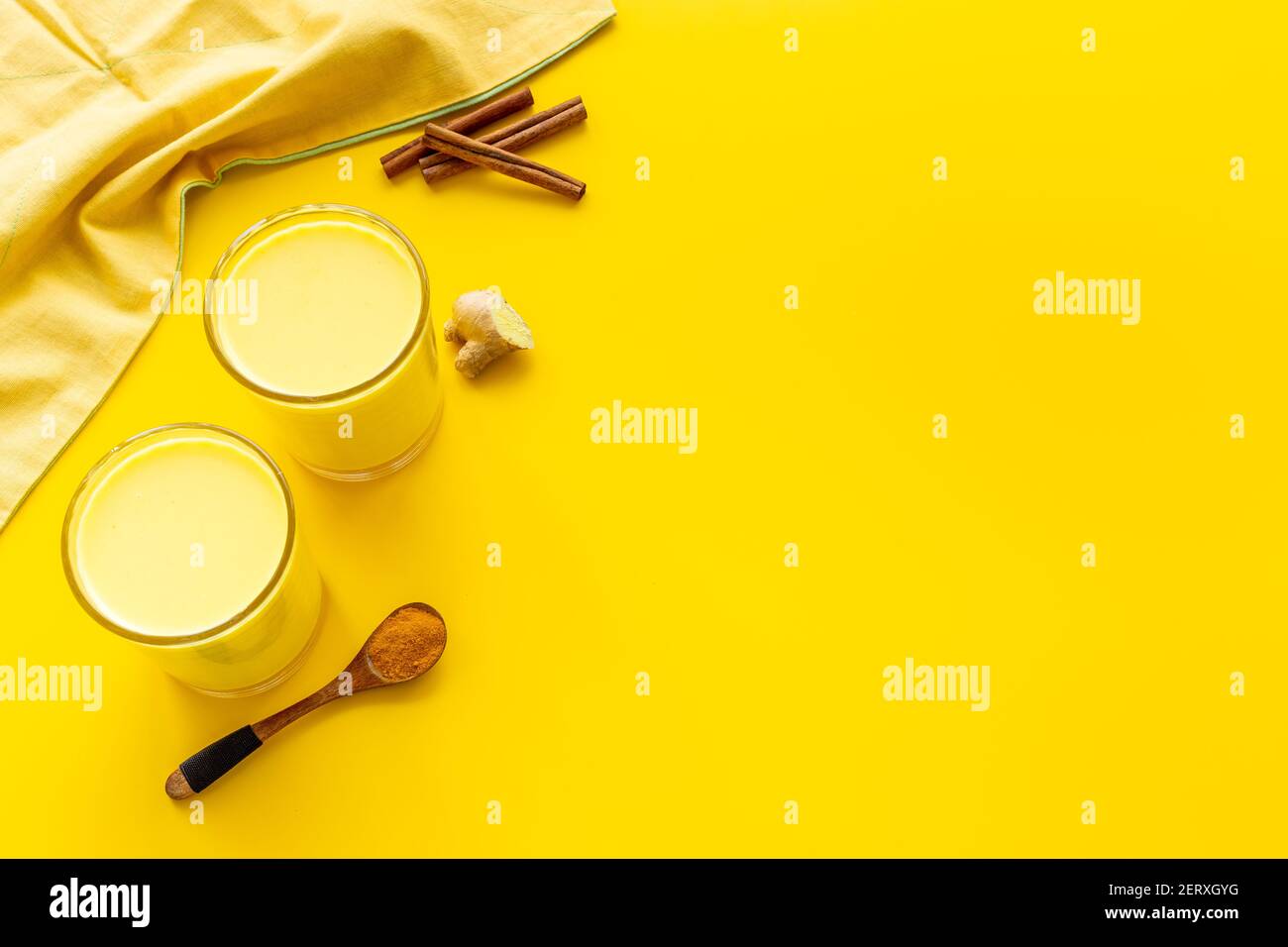 Golden milk latte coffee or tea with turmeric and ginger. Hot vegan drink Stock Photo Alamy