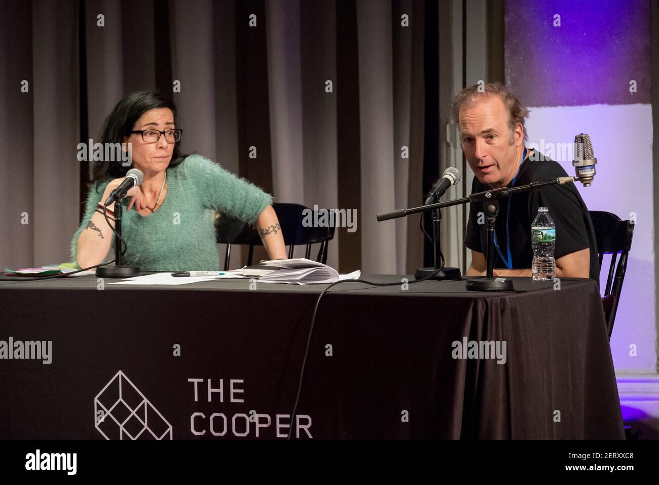 Janeane Garofalo (L) and Bob Odenkirk (R) are seen during PARDON MY