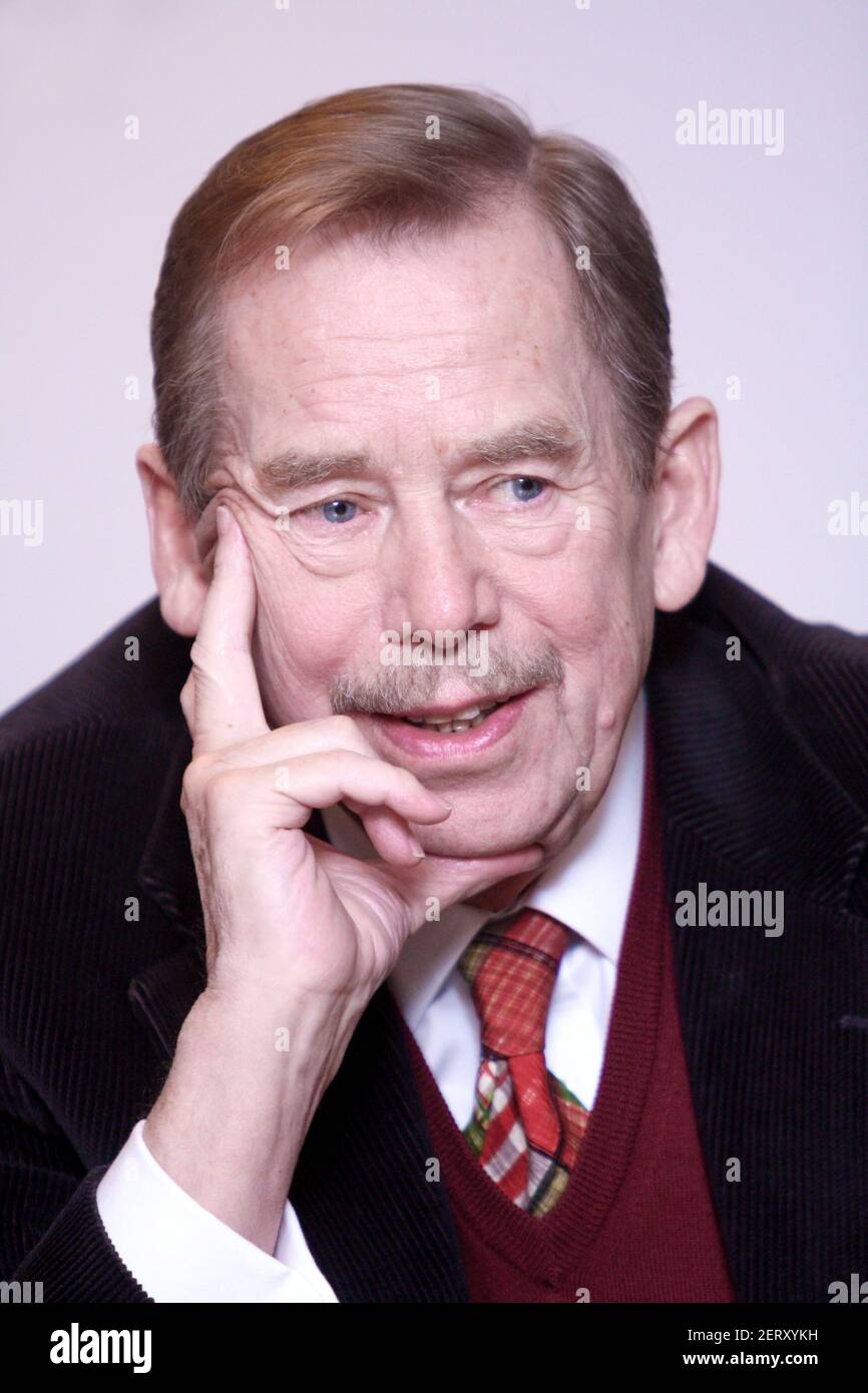 Vaclav Havel portrait gently smile Stock Photo