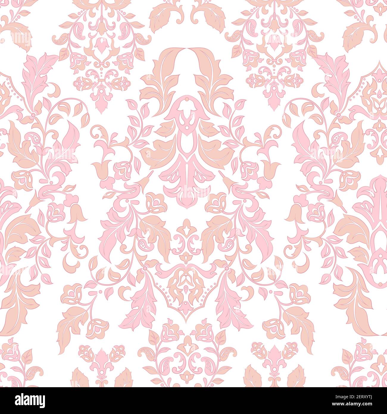 Ornate damask background. Vector vintage wallpaper Stock Vector