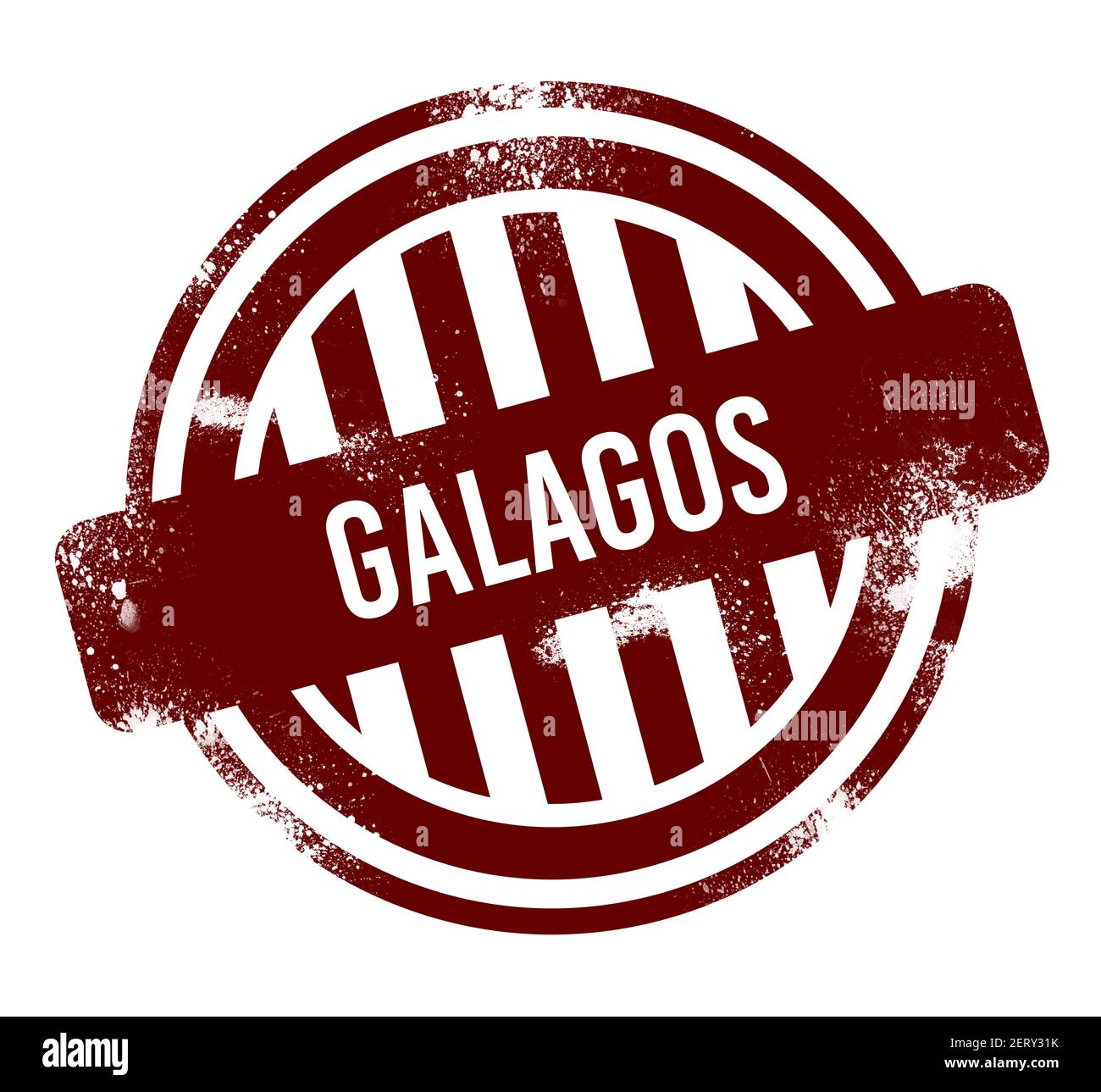 galagos - red round grunge button, stamp Stock Photo