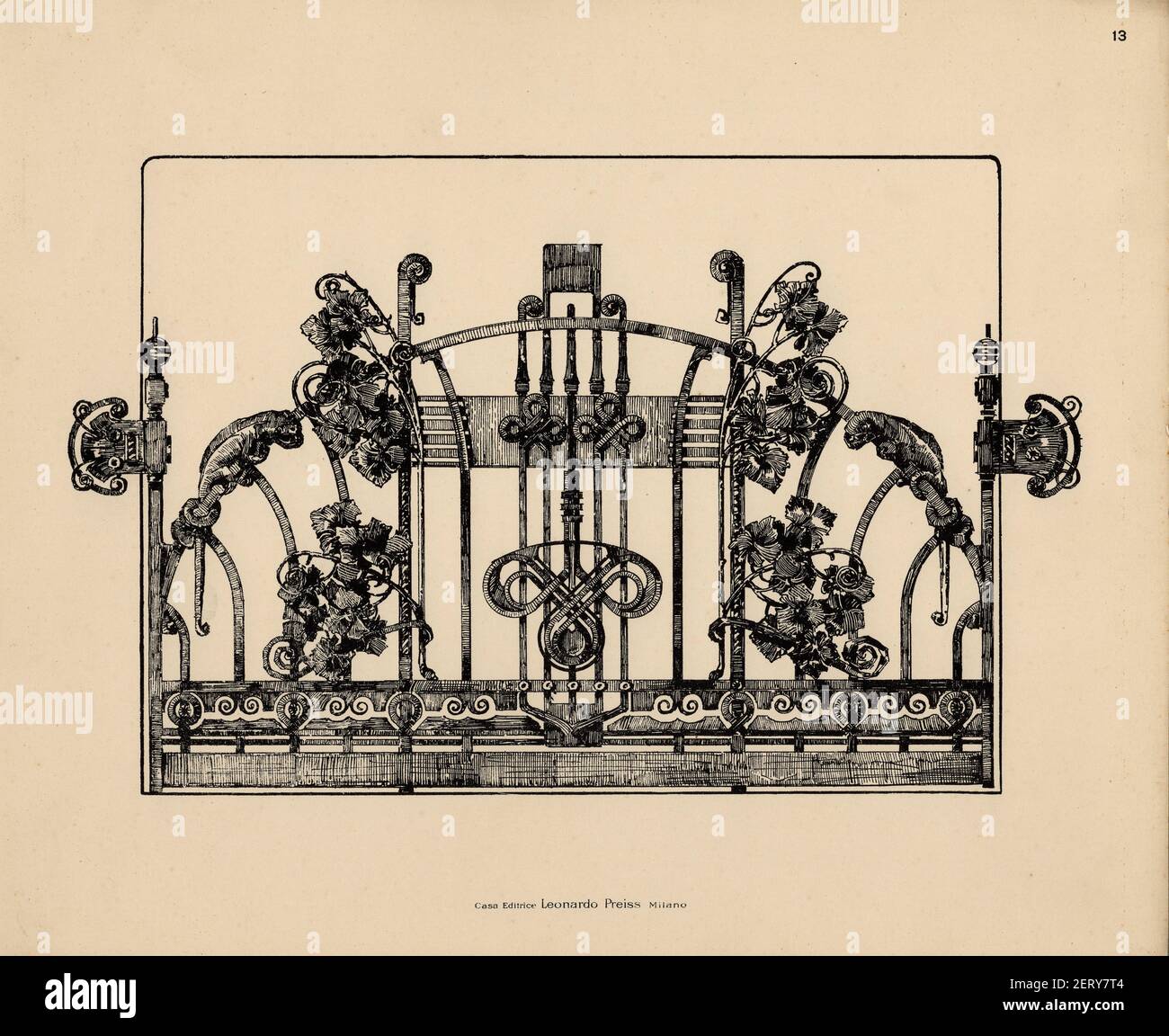 Silvio Gambini si diplomò Perito Agrimensore a Teramo, città nella quale nacque nel 1877. Giunto poco dopo a Busto Arsizio, lavorò presso lo studio dell'ing. Ercole Seves e per l'Ufficio Tecnico Comunale. Nel 1901, passò nello studio dell'ing. Guglielmo Guazzoni, di cui fu, fino al 1915, collaboratore e progettista, con libertà di poter eseguire in proprio alcuni lavori. Particolarmente attento alla ricerca architettonica d'oltralpe, Gambini collaborò a varie riviste oltre a frequentare lo studio di Giuseppe Sommaruga a Milano. Architetto prevalentemente Liberty, Art Nouveau. Stock Photo