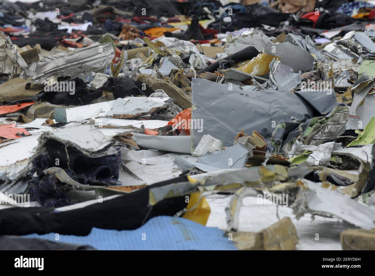 Recovered Debris From The Ill Fated Lion Air Flight Jt 610 Are Laid Out At The Search And Rescue Operations Centre At The Tanjung Priok Port On October 30 18 In Jakarta Indonesia