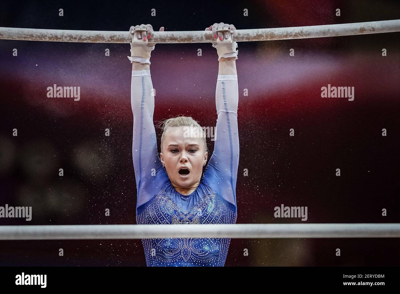 October 30, 2018: Angelina Melnikova of Â Russia during Uneven Bar, Team final for Women at the