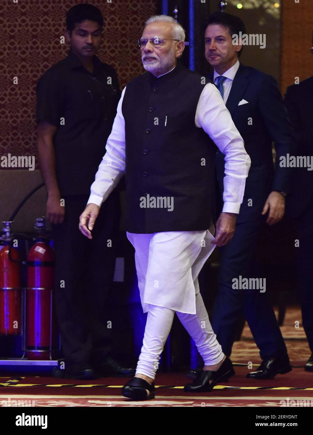 NEW DELHI, INDIA - OCTOBER 30: PM Narendra Modi at 24th edition of the India-Italy Technology Summit organised by the Department of Science and Technology in partnership with the CII on October 30, 2018 in New Delhi, India. (Photo by Vipin Kumar/Hindustan Times/Sipa USA) Stock Photo