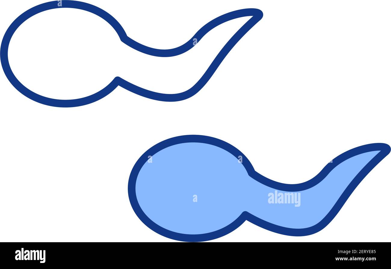 Spermatozoon RGB color icon Stock Vector