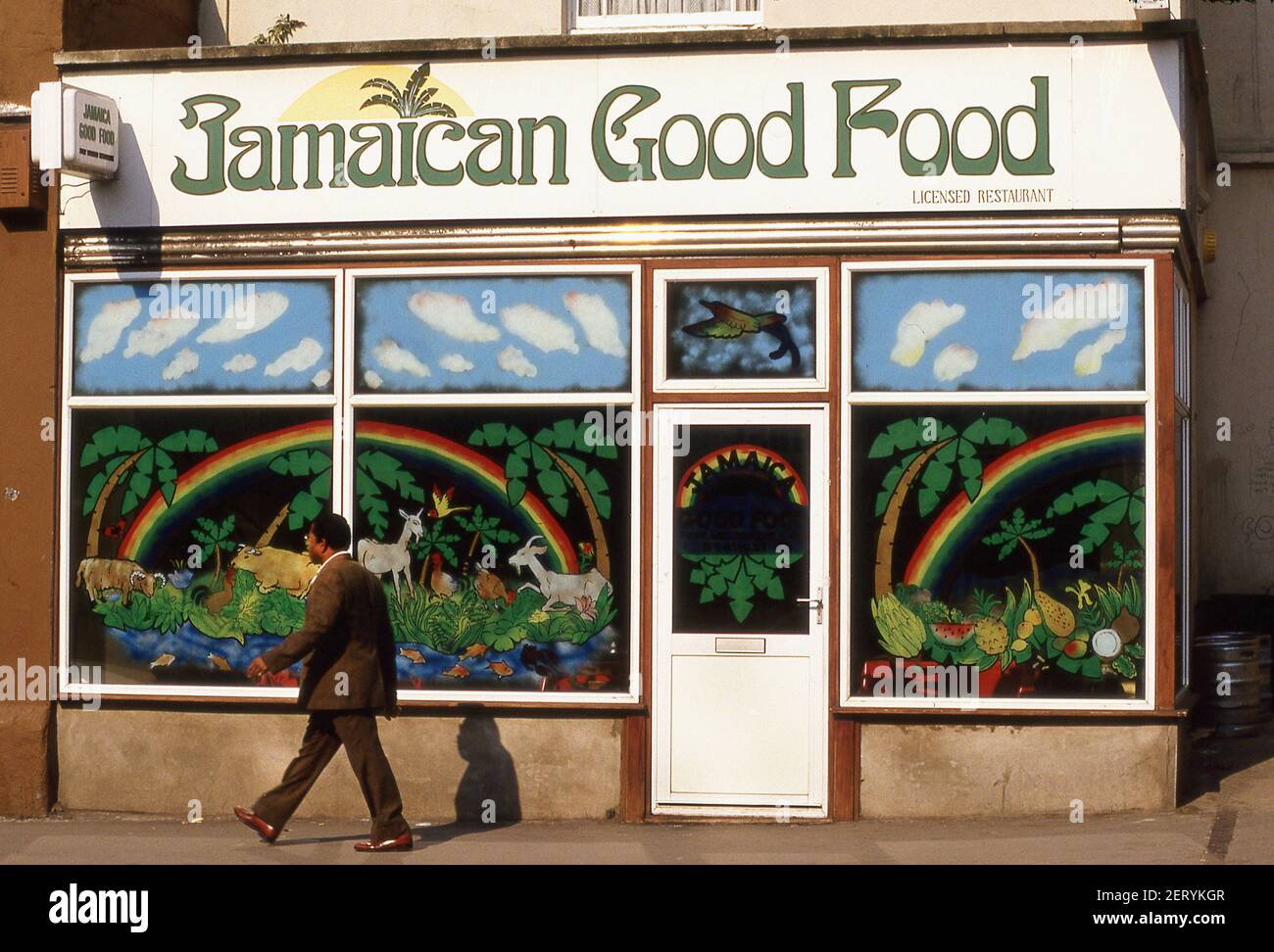 Jamaican Restaurant in Tottenham North London 1981 Stock Photo