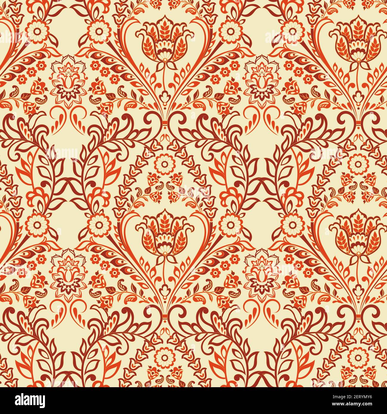 Vector Baroque floral pattern. classic floral ornament. vintage texture