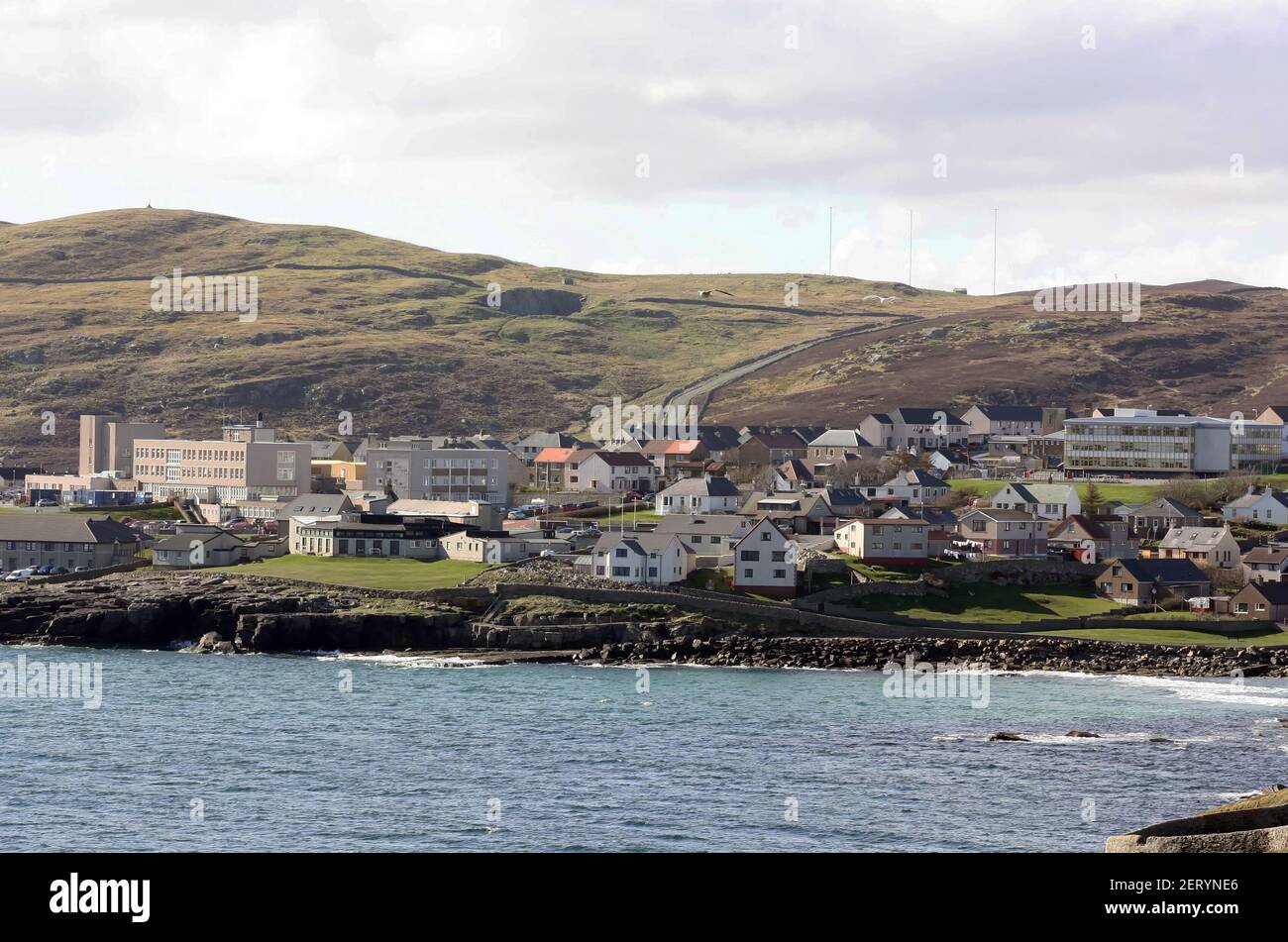 Homes and housing in the town of Lerwick on the island of Shetland