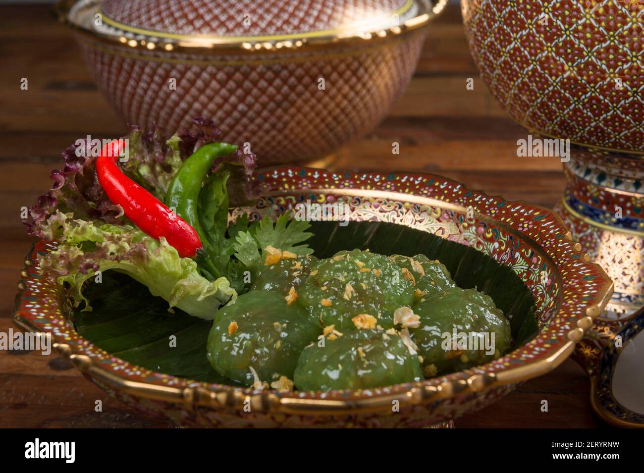 Miang Kham. Rice dumplings. Thais favorite snack Stock Photo - Alamy