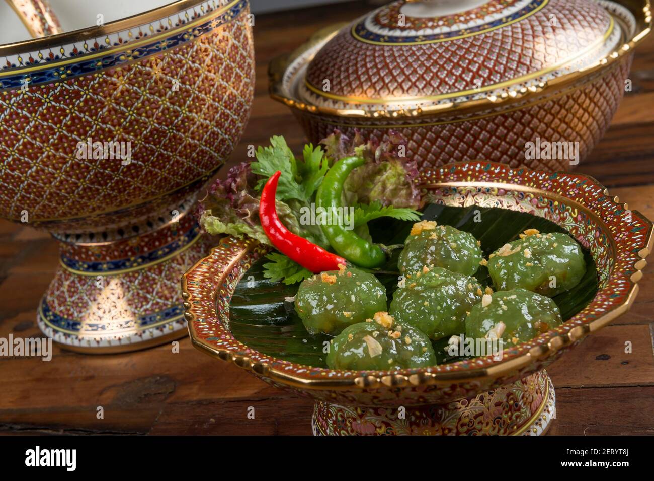 Miang Kham. Rice dumplings. Thais favorite snack Stock Photo - Alamy