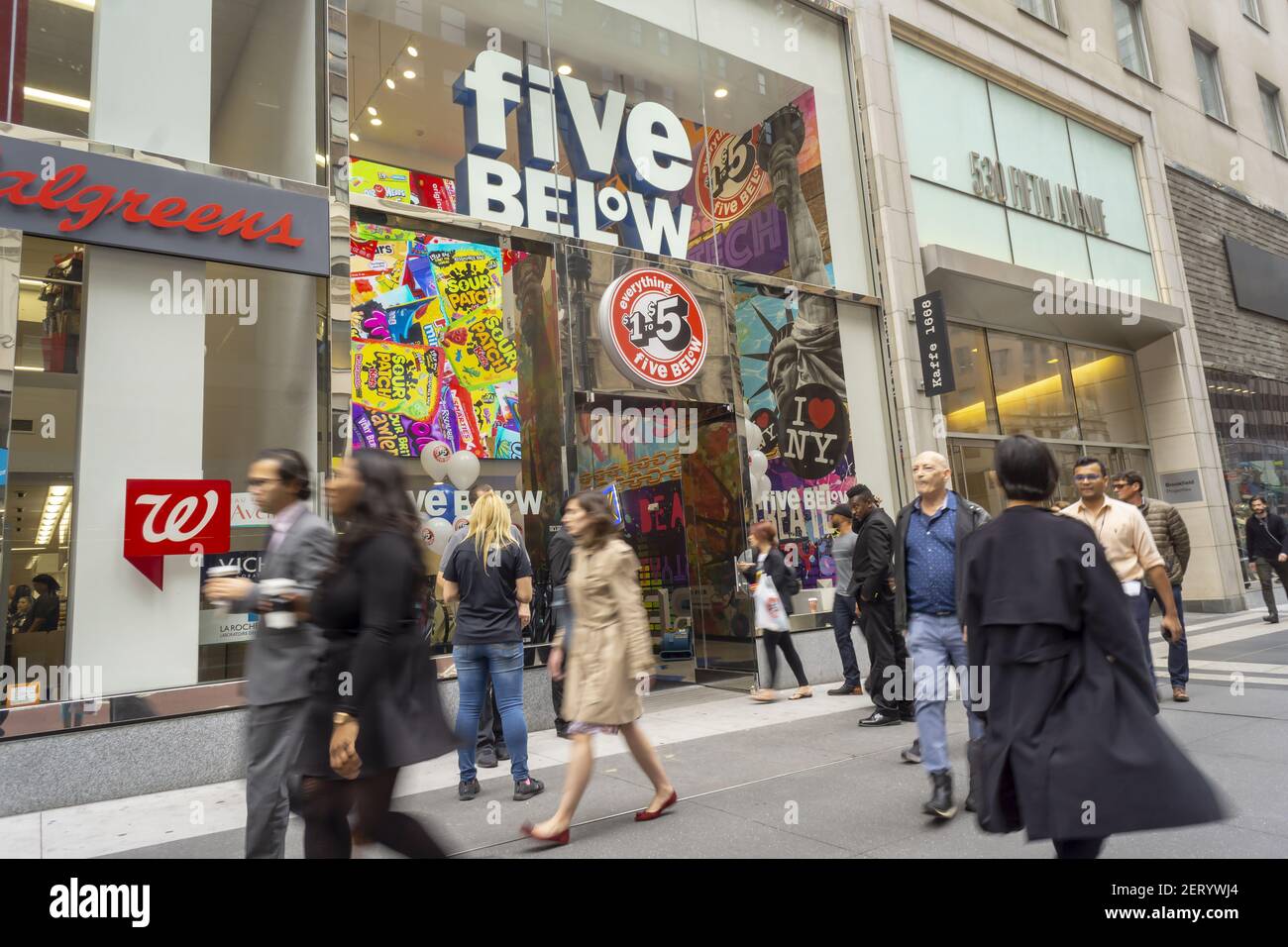 Shoppers invade the new Five Below discount store on prestigious Fifth