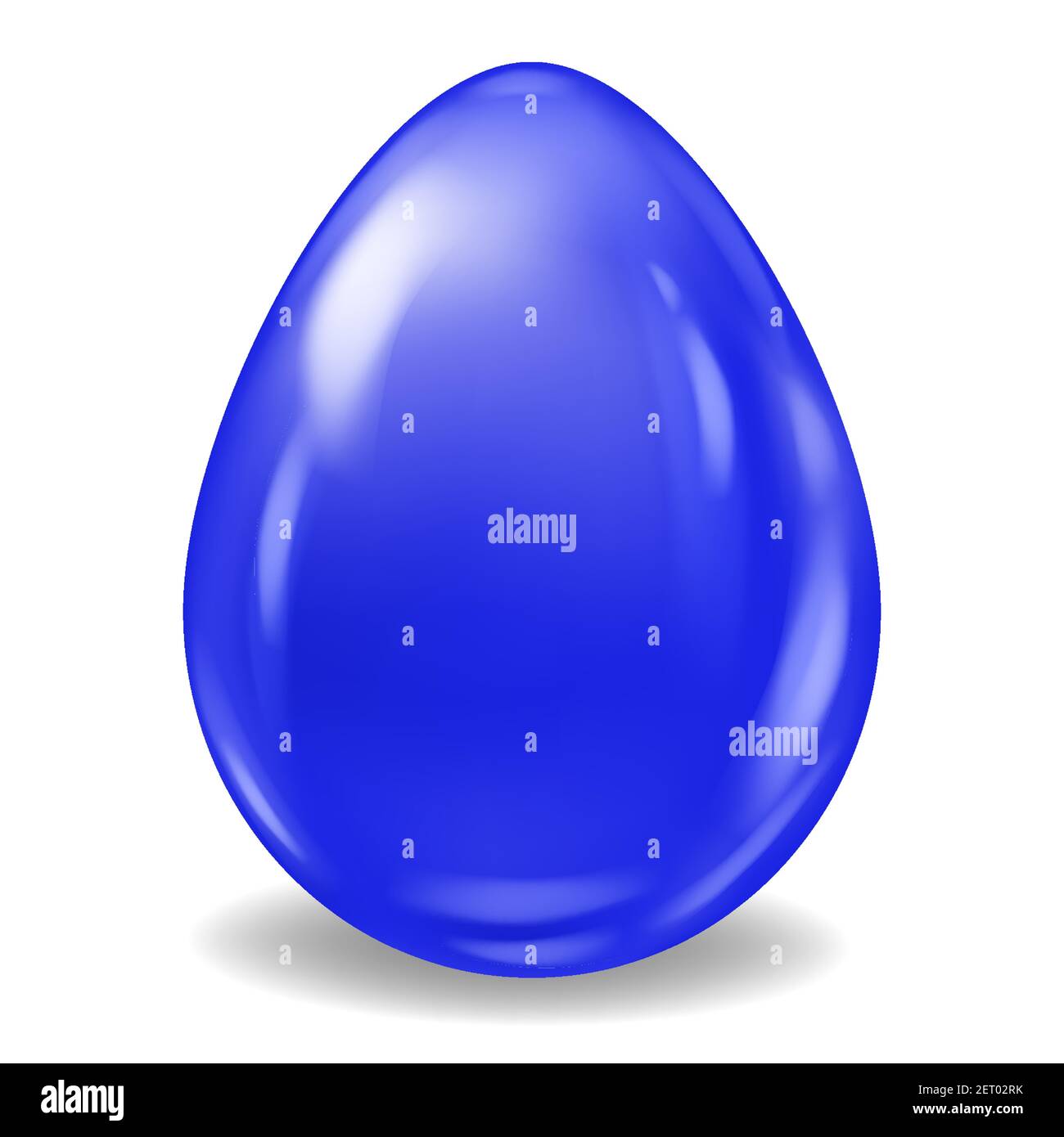 Red Realistic Easter Egg Colored Glossy. Vector illustration Stock Vector