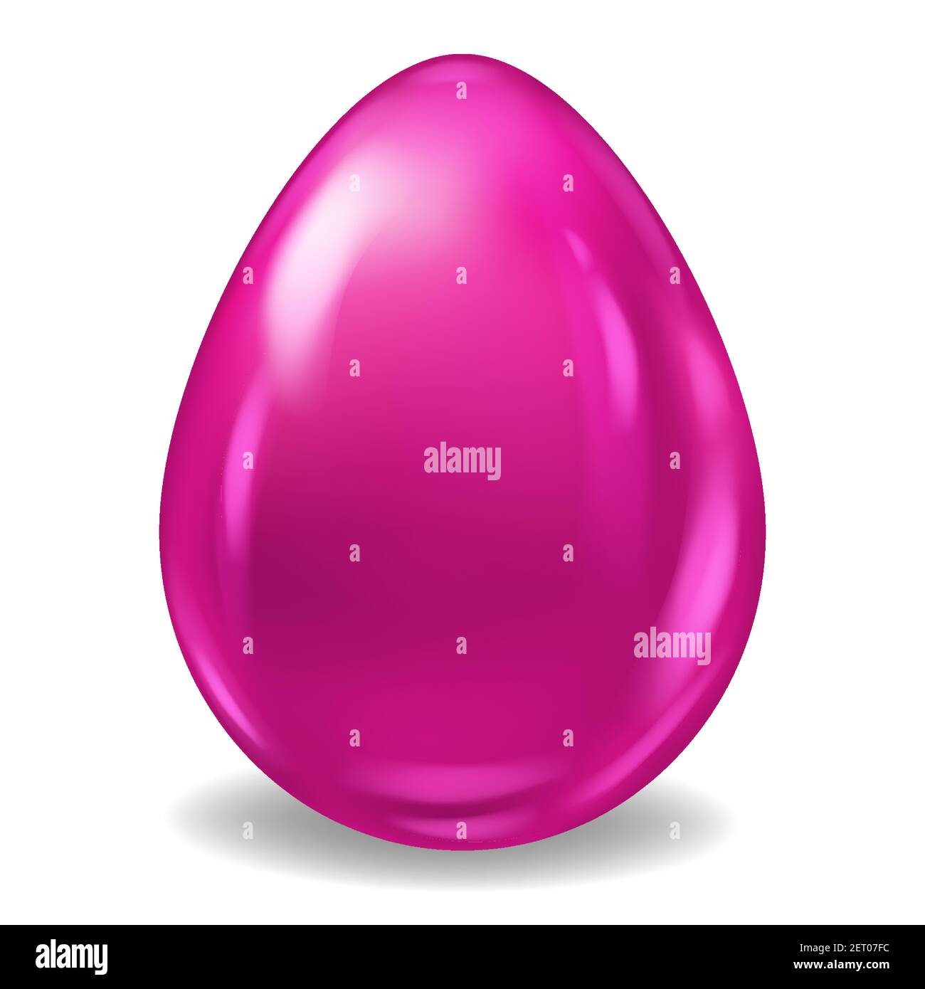 Red Realistic Easter Egg Colored Glossy. Vector illustration Stock Vector