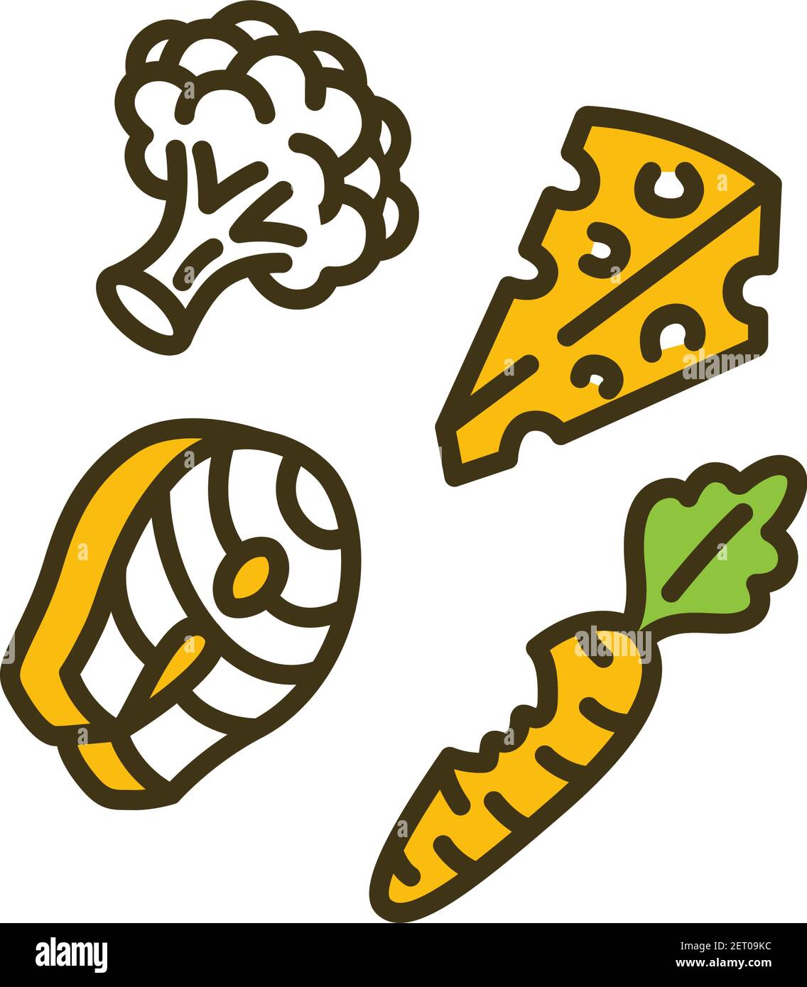 Proper nutrition RGB color icon Stock Vector Image & Art - Alamy