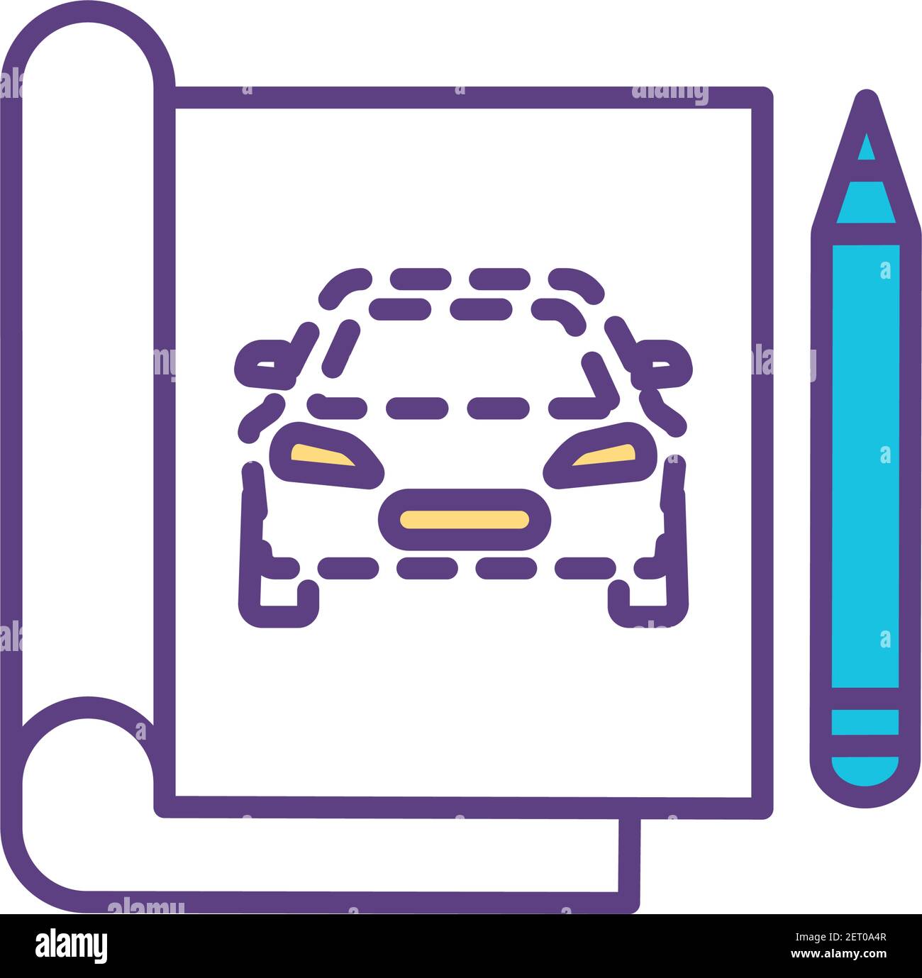 Sketching RGB color icon Stock Vector