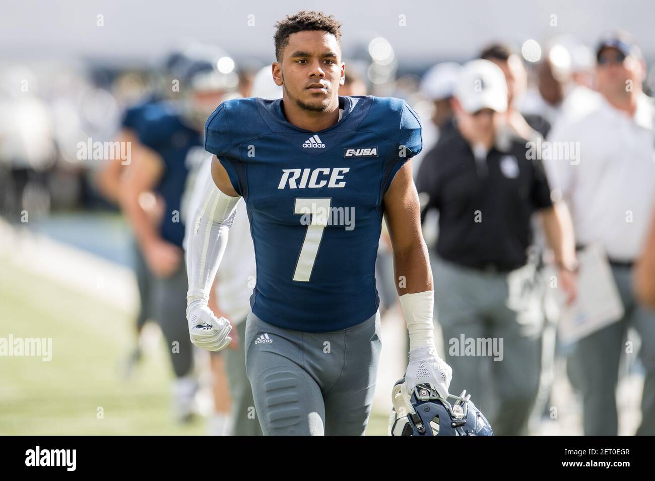 November 3 2018 Rice Owls cornerback Justin Bickham 7 leaves