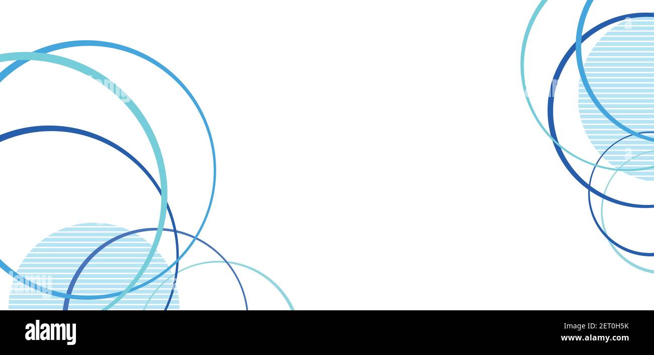 Abstract blue circles on the white Stock Vector