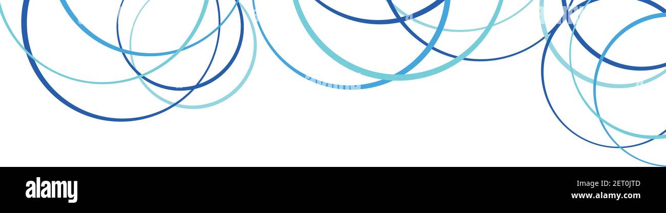 Abstract blue circles on the white Stock Vector