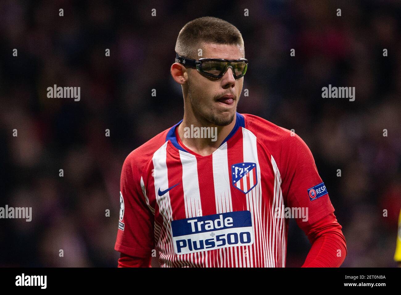 Francisco Montero of Atletico de Madrid during the match between Atletico  de Madrid and Borussia Dortmund of UEFA Champions League 2018-2019, group  A, date 4 played at the Wanda Metropolitano Stadium. Madrid,